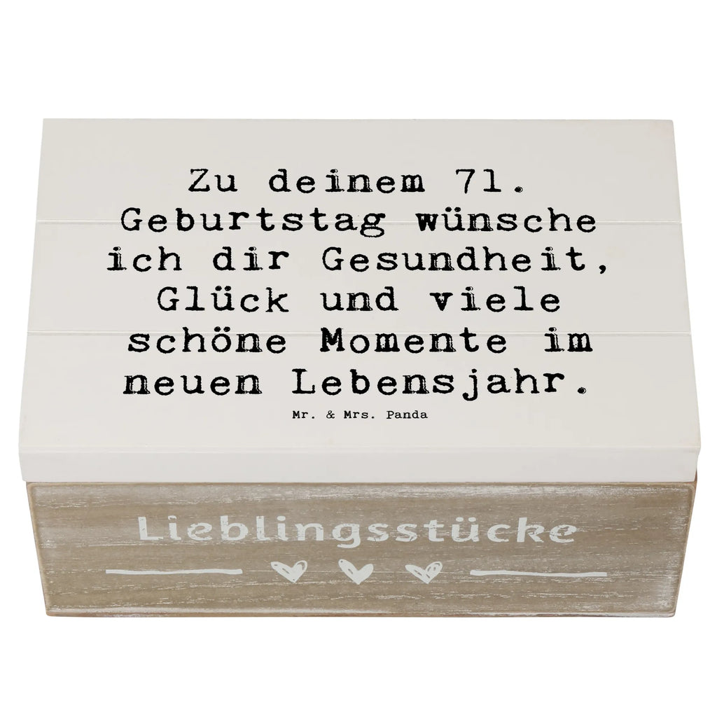 Holzkiste Spruch 71. Geburtstag Truhe, Aufbewahrungsbox, Dekokiste, Geschenkdose, Kiste, Geschenkbox, Erinnerungskiste, Erinnerungsbox, Schatulle, Holzkiste, XXL, Schatzkiste, Geburtstag, Geburtstagsgeschenk, Geschenk