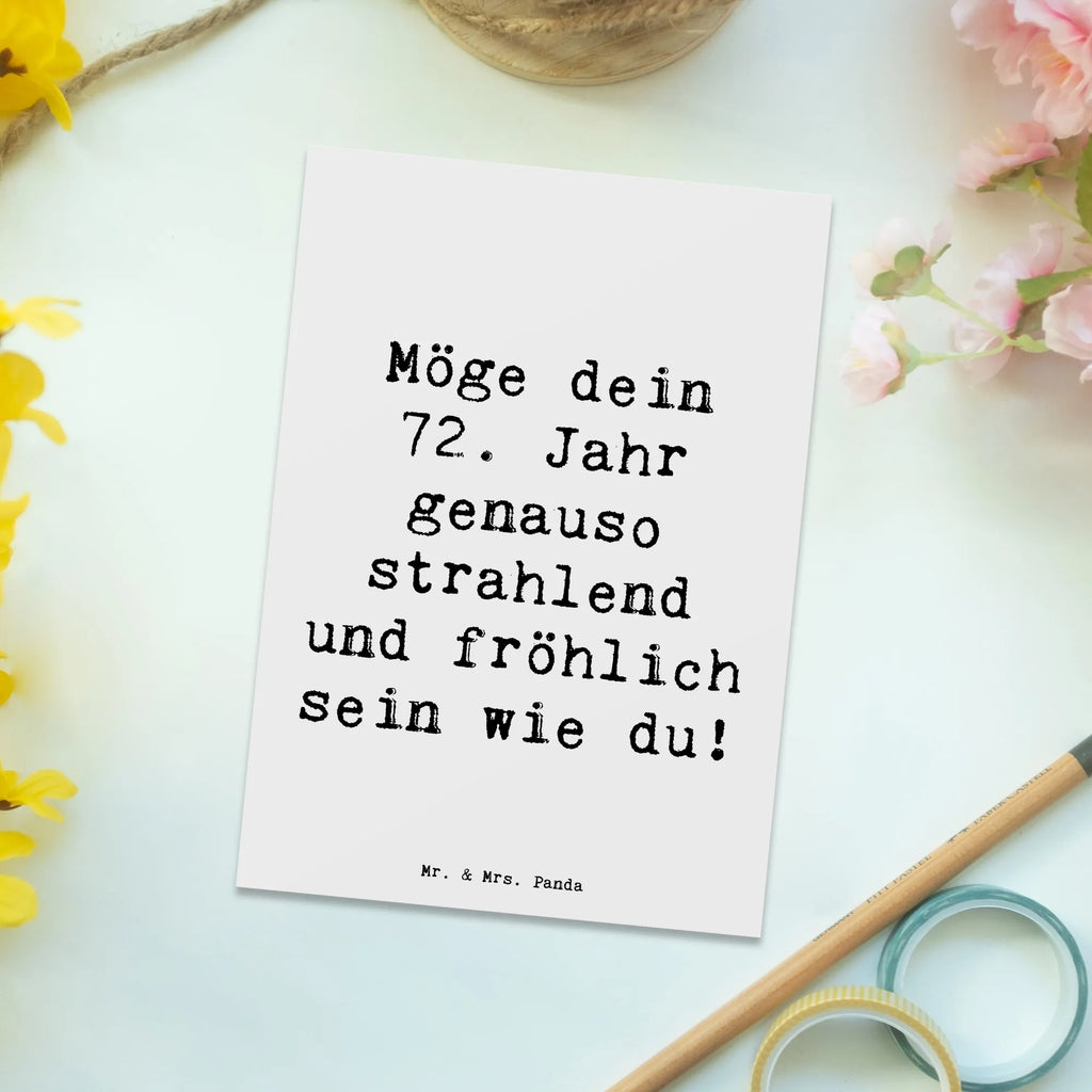 Postcard Saying Möge dein 72. Jahr genauso strahlend und fröhlich sein wie du! Einladungskarte, Ansichtskarten, Einladung Geburtstag, Einladung, Karte, Geburtstagskarte, Postkarte, Ansichtskarte, Einladungskarten Geburtstag, Geschenkkarte, Dankeskarte, Grußkarte, Geburtstag, Geburtstagsgeschenk, Geschenk