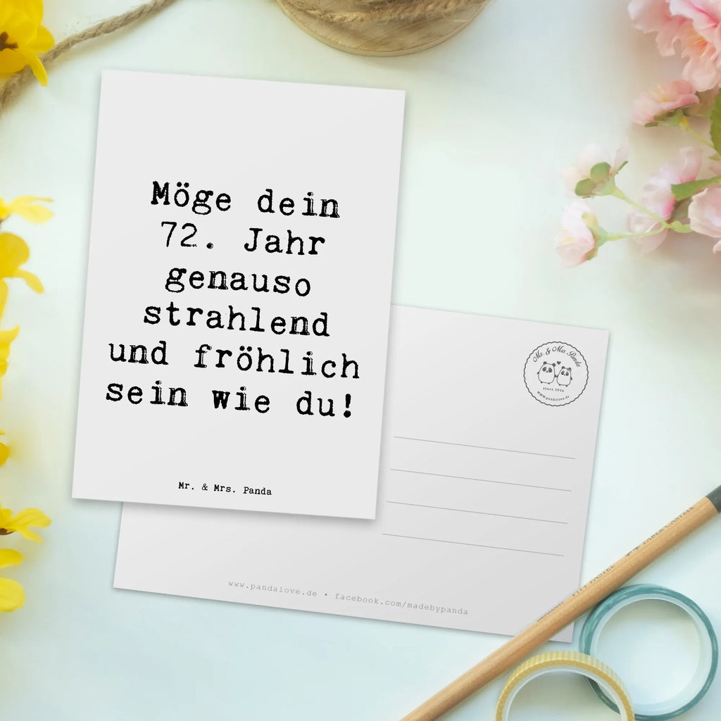 Postcard Saying Möge dein 72. Jahr genauso strahlend und fröhlich sein wie du! Einladungskarte, Ansichtskarten, Einladung Geburtstag, Einladung, Karte, Geburtstagskarte, Postkarte, Ansichtskarte, Einladungskarten Geburtstag, Geschenkkarte, Dankeskarte, Grußkarte, Geburtstag, Geburtstagsgeschenk, Geschenk