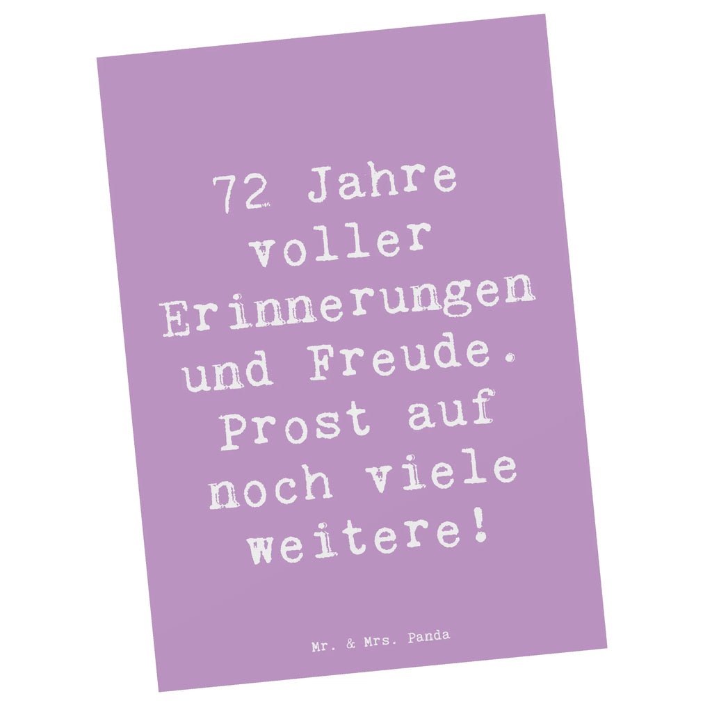 Postcard Saying 72 Jahre voller Erinnerungen und Freude. Prost auf noch viele weitere! Ansichtskarten, Dankeskarte, Einladung, Geburtstagskarte, Karte, Postkarte, Einladung Geburtstag, Einladungskarten Geburtstag, Grußkarte, Geschenkkarte, Einladungskarte, Ansichtskarte, Geburtstag, Geburtstagsgeschenk, Geschenk