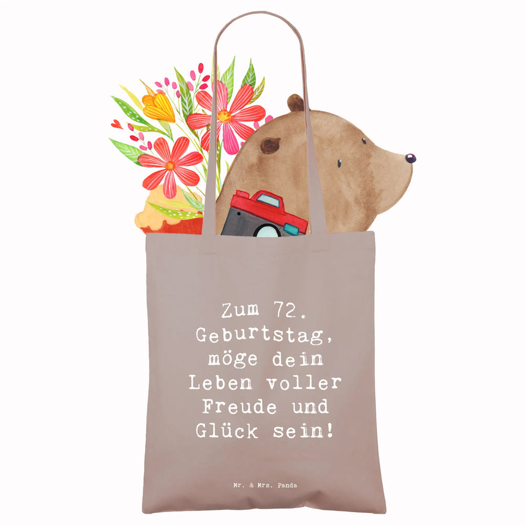 Tote bag Saying Zum 72. Geburtstag, möge dein Leben voller Freude und Glück sein! Beuteltasche, Beutel, Einkaufstasche, Jutebeutel, Stoffbeutel, Tasche, Shopper, Umhängetasche, Strandtasche, Schultertasche, Stofftasche, Tragetasche, Badetasche, Jutetasche, Einkaufstüte, Laptoptasche, Geburtstag, Geburtstagsgeschenk, Geschenk