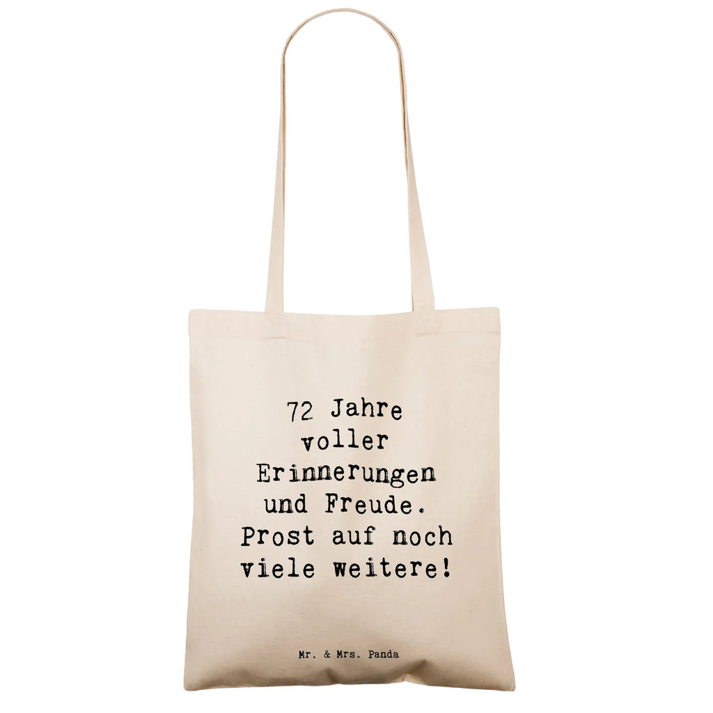 Tragetasche Spruch 72. Geburtstag Glückwünsche Beuteltasche, Beutel, Einkaufstasche, Jutebeutel, Stoffbeutel, Tasche, Shopper, Umhängetasche, Strandtasche, Schultertasche, Stofftasche, Tragetasche, Badetasche, Jutetasche, Einkaufstüte, Laptoptasche, Geburtstag, Geburtstagsgeschenk, Geschenk