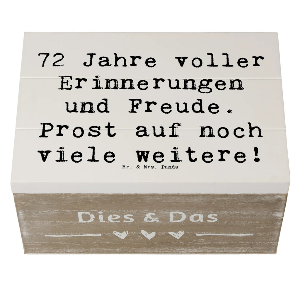 Holzkiste Spruch 72. Geburtstag Glückwünsche Dekokiste, Holzkiste, XXL, Erinnerungsbox, Aufbewahrungsbox, Schatulle, Schatzkiste, Kiste, Geschenkdose, Erinnerungskiste, Truhe, Geschenkbox, Geburtstag, Geburtstagsgeschenk, Geschenk