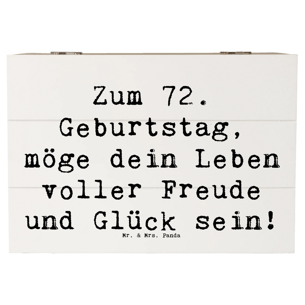 Holzkiste Spruch 72. Geburtstag Freude Schatulle, Erinnerungsbox, Dekokiste, Erinnerungskiste, Kiste, Truhe, Aufbewahrungsbox, Geschenkdose, Schatzkiste, Geschenkbox, XXL, Holzkiste, Geburtstag, Geburtstagsgeschenk, Geschenk