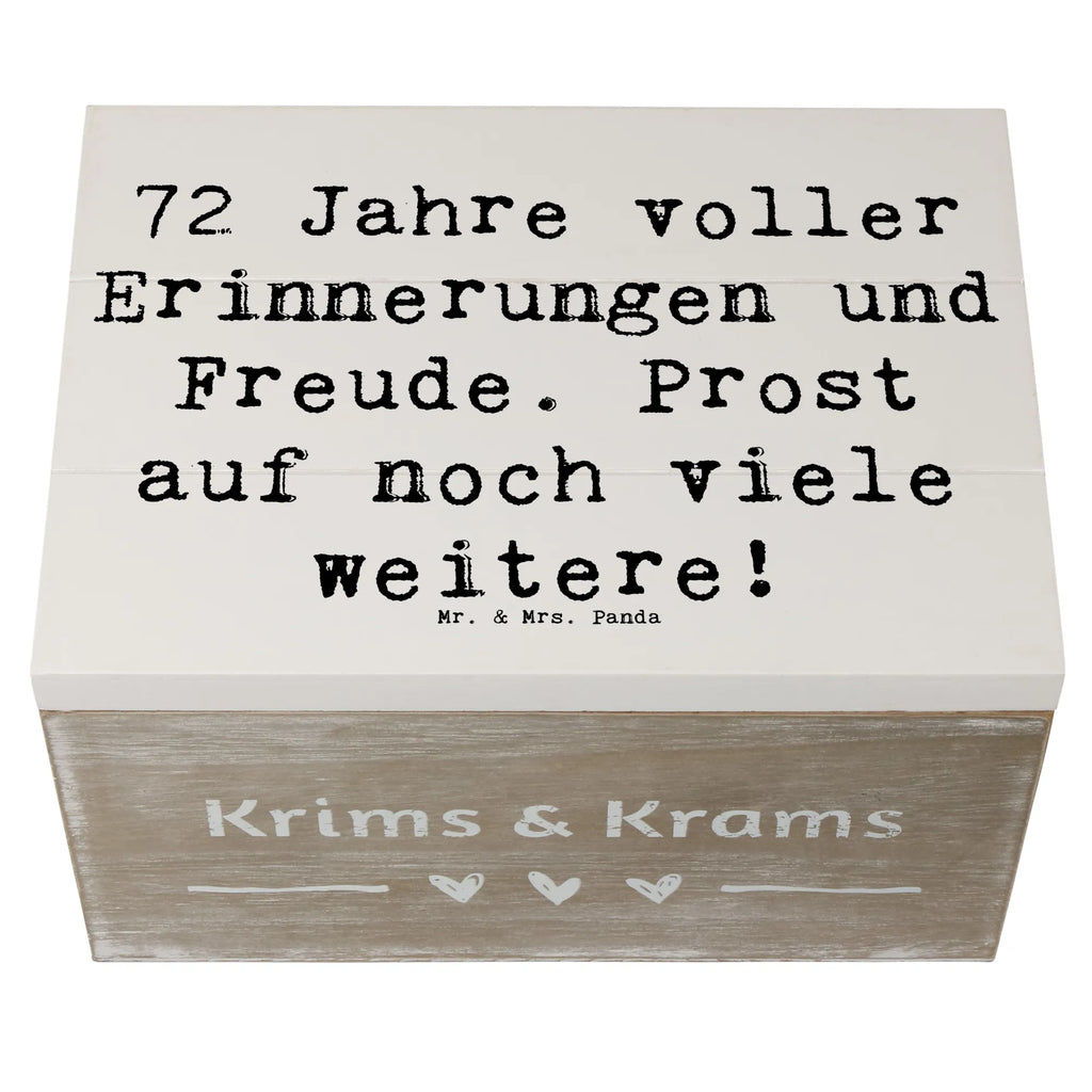 Holzkiste Spruch 72. Geburtstag Glückwünsche Dekokiste, Holzkiste, XXL, Erinnerungsbox, Aufbewahrungsbox, Schatulle, Schatzkiste, Kiste, Geschenkdose, Erinnerungskiste, Truhe, Geschenkbox, Geburtstag, Geburtstagsgeschenk, Geschenk