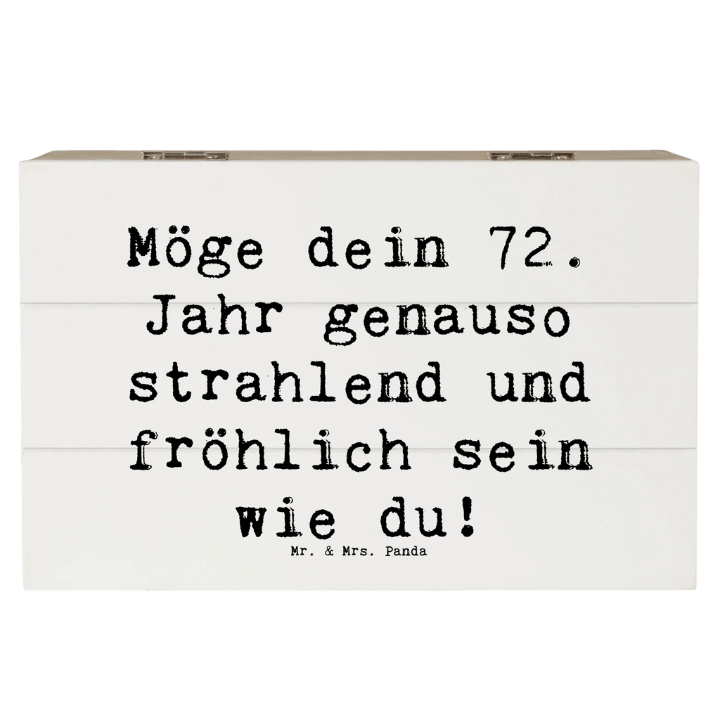 Wooden chest Saying Möge dein 72. Jahr genauso strahlend und fröhlich sein wie du! Schatzkiste, Schatulle, Erinnerungsbox, XXL, Aufbewahrungsbox, Truhe, Dekokiste, Holzkiste, Erinnerungskiste, Kiste, Geschenkbox, Geschenkdose, Geburtstag, Geburtstagsgeschenk, Geschenk