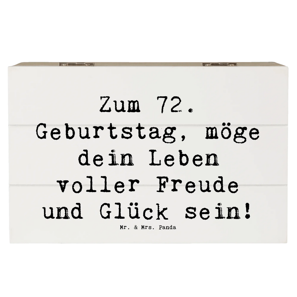 Holzkiste Spruch 72. Geburtstag Freude Schatulle, Erinnerungsbox, Dekokiste, Erinnerungskiste, Kiste, Truhe, Aufbewahrungsbox, Geschenkdose, Schatzkiste, Geschenkbox, XXL, Holzkiste, Geburtstag, Geburtstagsgeschenk, Geschenk