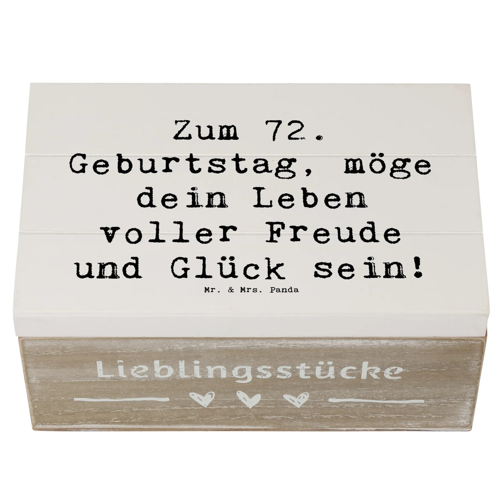 Holzkiste Spruch 72. Geburtstag Freude Schatulle, Erinnerungsbox, Dekokiste, Erinnerungskiste, Kiste, Truhe, Aufbewahrungsbox, Geschenkdose, Schatzkiste, Geschenkbox, XXL, Holzkiste, Geburtstag, Geburtstagsgeschenk, Geschenk