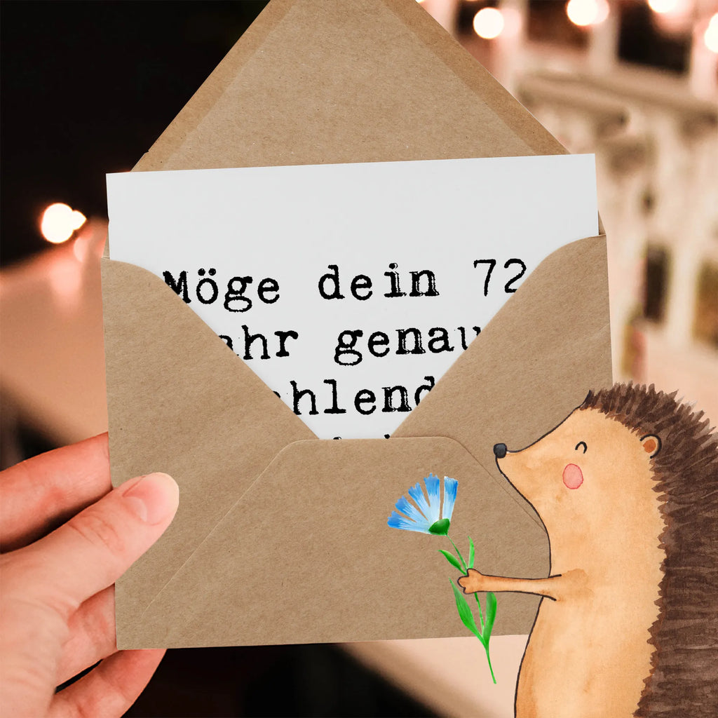 Deluxe Card Saying Möge dein 72. Jahr genauso strahlend und fröhlich sein wie du! Glückwunschkarte, Hochwertige Grußkarte, Geburtstagskarte, Grußkarte, Karte, Hochzeitskarte, Einladungskarte, Klappkarte, Hochwertige Klappkarte, Geburtstag, Geburtstagsgeschenk, Geschenk