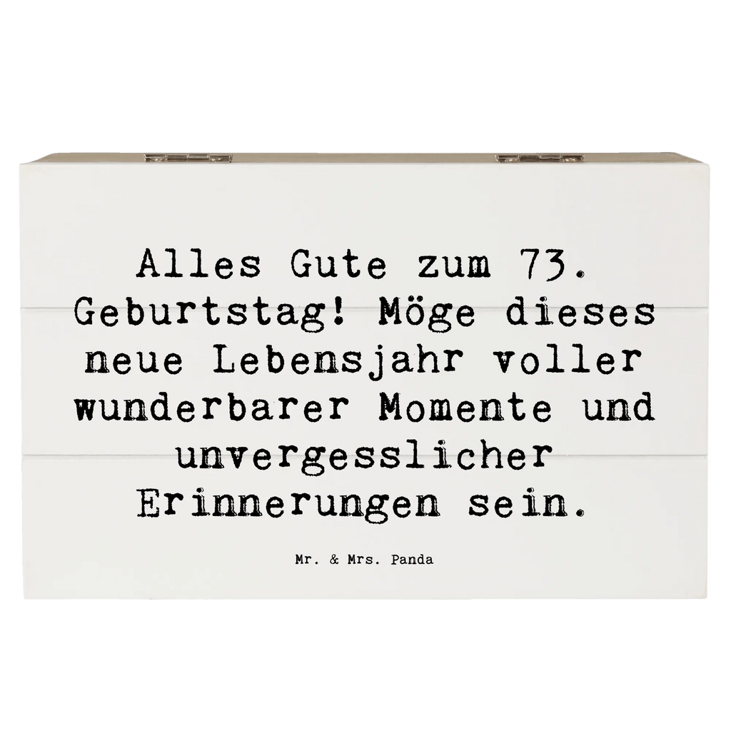 Wooden chest Saying Alles Gute zum 73. Geburtstag! Möge dieses neue Lebensjahr voller wunderbarer Momente und unvergesslicher Erinnerungen sein. Schatulle, Truhe, Schatzkiste, Erinnerungsbox, Aufbewahrungsbox, XXL, Kiste, Holzkiste, Geschenkdose, Dekokiste, Erinnerungskiste, Geschenkbox, Geburtstag, Geburtstagsgeschenk, Geschenk