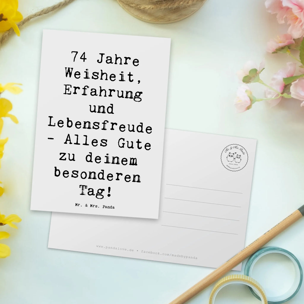 Postkarte Spruch 74. Geburtstag Einladungskarte, Geschenkkarte, Geburtstagskarte, Dankeskarte, Karte, Ansichtskarten, Einladungskarten Geburtstag, Einladung Geburtstag, Einladung, Ansichtskarte, Postkarte, Grußkarte, Geburtstag, Geburtstagsgeschenk, Geschenk