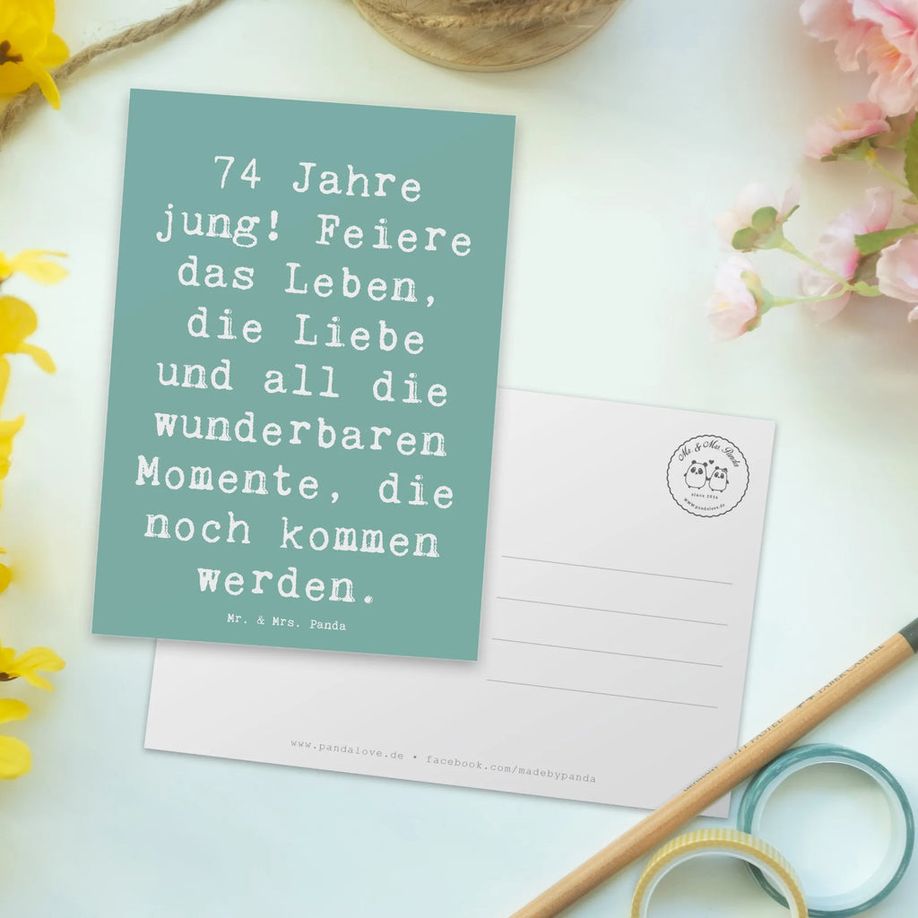 Postkarte Spruch 74. Geburtstag Freude Einladungskarte, Grußkarte, Dankeskarte, Einladung Geburtstag, Ansichtskarten, Geburtstagskarte, Karte, Postkarte, Einladungskarten Geburtstag, Einladung, Ansichtskarte, Geschenkkarte, Geburtstag, Geburtstagsgeschenk, Geschenk