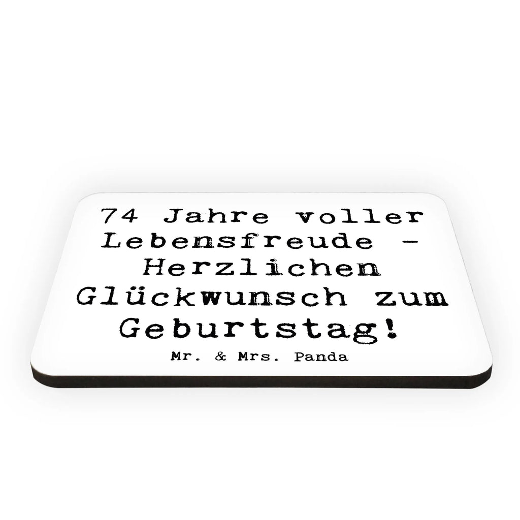 Magnet Spruch 74. Geburtstag Lebensfreude Pinnwandmagnet, Notiz Magnet, Whiteboard Magnet, Souvenir Magnet, Kühlschrank Dekoration, Kühlschrankmagnet, Dekomagnet, Motivmagnete, Geburtstag, Geburtstagsgeschenk, Geschenk