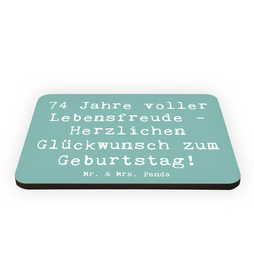 Magnet Spruch 74. Geburtstag Lebensfreude Pinnwandmagnet, Notiz Magnet, Whiteboard Magnet, Souvenir Magnet, Kühlschrank Dekoration, Kühlschrankmagnet, Dekomagnet, Motivmagnete, Geburtstag, Geburtstagsgeschenk, Geschenk