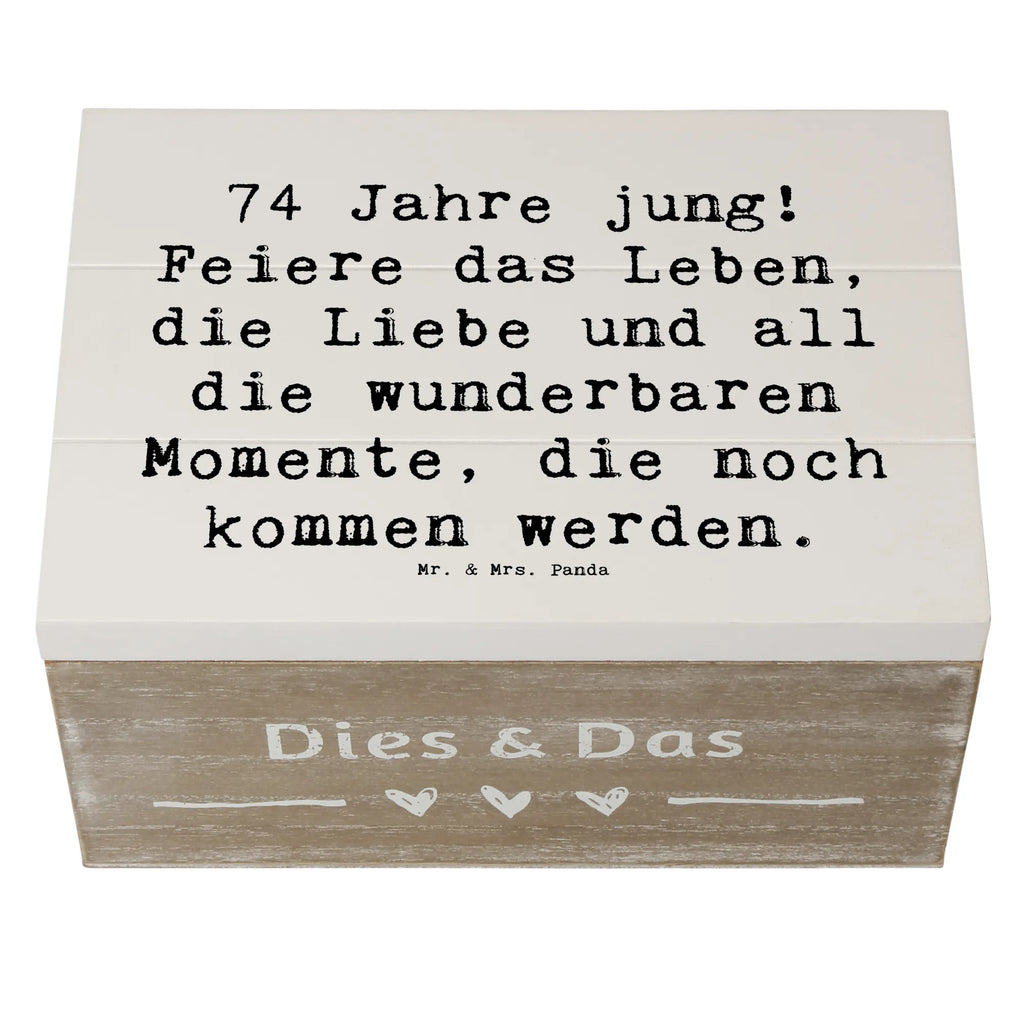 Holzkiste Spruch 74. Geburtstag Freude Holzkiste, XXL, Geschenkdose, Erinnerungskiste, Erinnerungsbox, Dekokiste, Schatulle, Kiste, Geschenkbox, Truhe, Aufbewahrungsbox, Schatzkiste, Geburtstag, Geburtstagsgeschenk, Geschenk