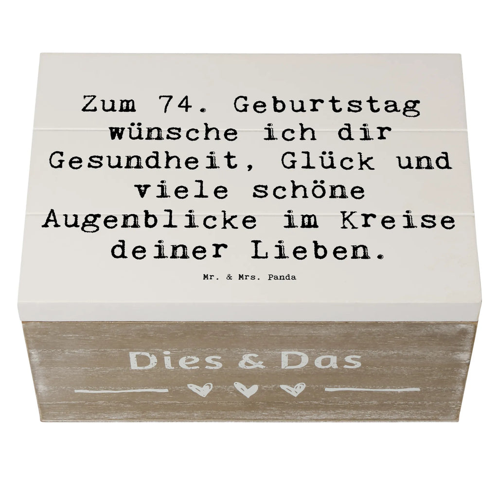 Wooden chest Saying Zum 74. Geburtstag wünsche ich dir Gesundheit, Glück und viele schöne Augenblicke im Kreise deiner Lieben. Schatzkiste, XXL, Erinnerungskiste, Geschenkdose, Schatulle, Erinnerungsbox, Dekokiste, Geschenkbox, Aufbewahrungsbox, Kiste, Holzkiste, Truhe, Geburtstag, Geburtstagsgeschenk, Geschenk