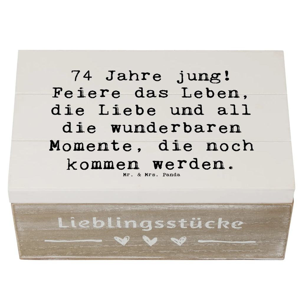Holzkiste Spruch 74. Geburtstag Freude Holzkiste, XXL, Geschenkdose, Erinnerungskiste, Erinnerungsbox, Dekokiste, Schatulle, Kiste, Geschenkbox, Truhe, Aufbewahrungsbox, Schatzkiste, Geburtstag, Geburtstagsgeschenk, Geschenk
