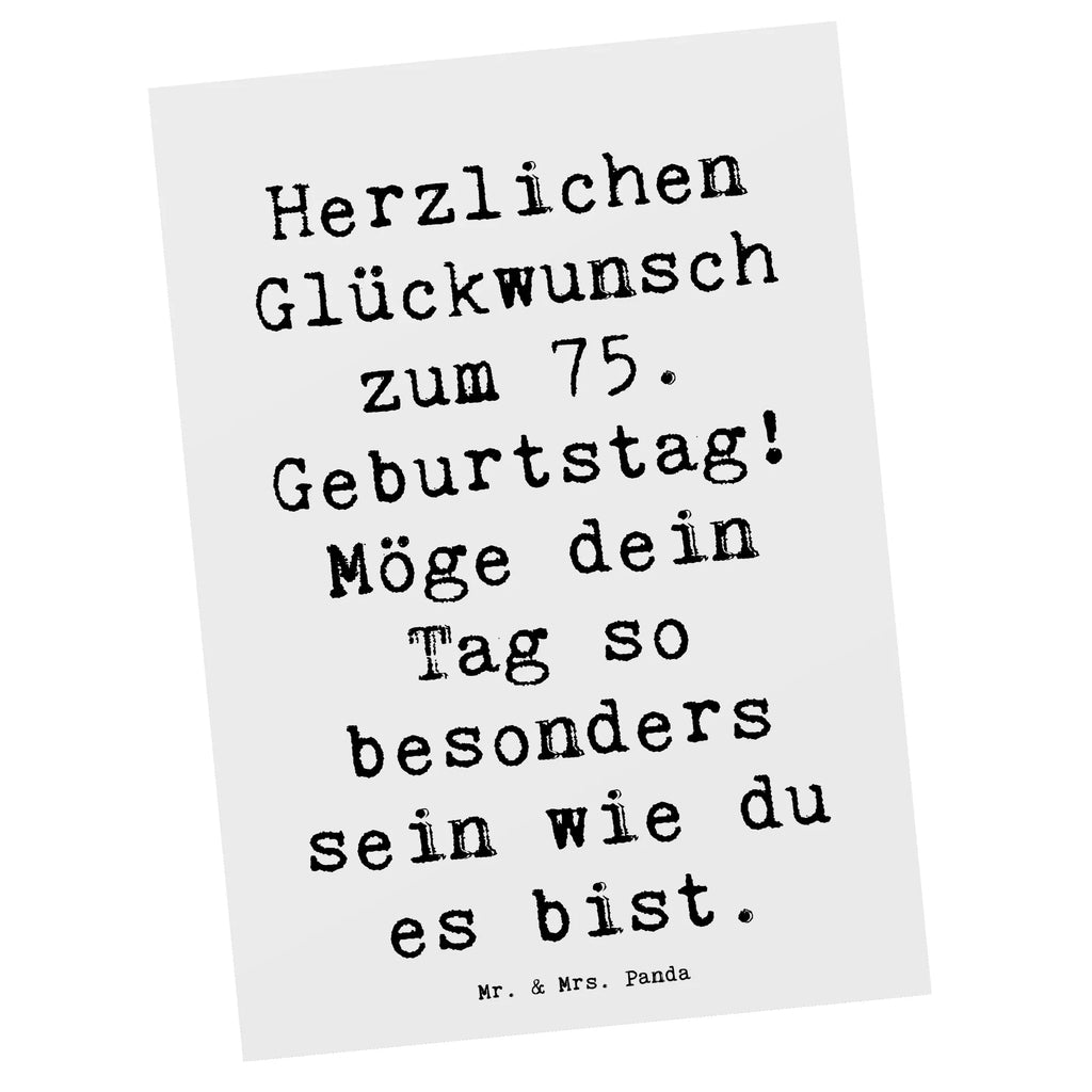 Postcard Saying Herzlichen Glückwunsch zum 75. Geburtstag! Möge dein Tag so besonders sein wie du es bist. Einladung Geburtstag, Einladungskarten Geburtstag, Karte, Geburtstagskarte, Einladung, Grußkarte, Dankeskarte, Ansichtskarten, Postkarte, Einladungskarte, Geschenkkarte, Ansichtskarte, Geburtstag, Geburtstagsgeschenk, Geschenk