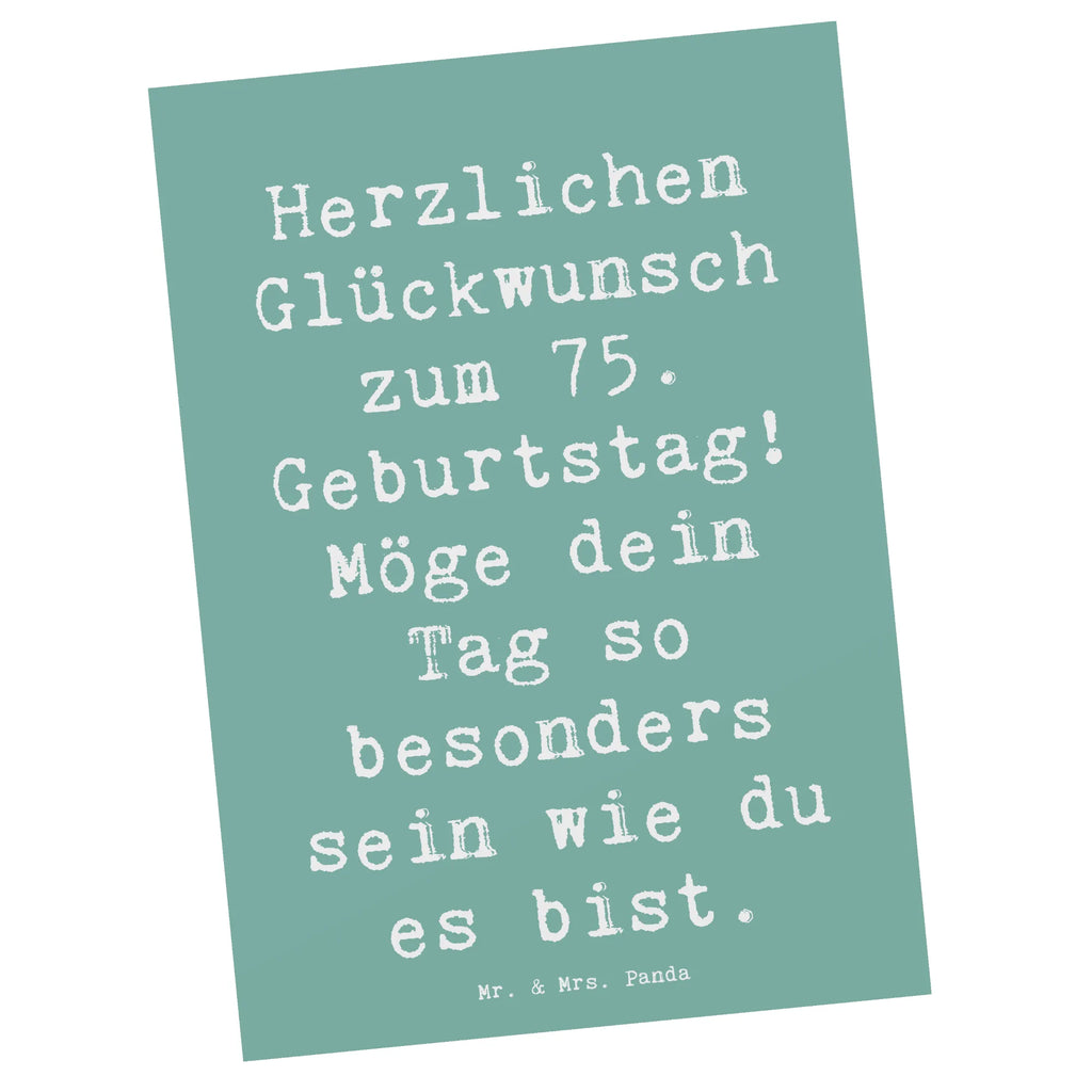 Postcard Saying Herzlichen Glückwunsch zum 75. Geburtstag! Möge dein Tag so besonders sein wie du es bist. Einladung Geburtstag, Einladungskarten Geburtstag, Karte, Geburtstagskarte, Einladung, Grußkarte, Dankeskarte, Ansichtskarten, Postkarte, Einladungskarte, Geschenkkarte, Ansichtskarte, Geburtstag, Geburtstagsgeschenk, Geschenk