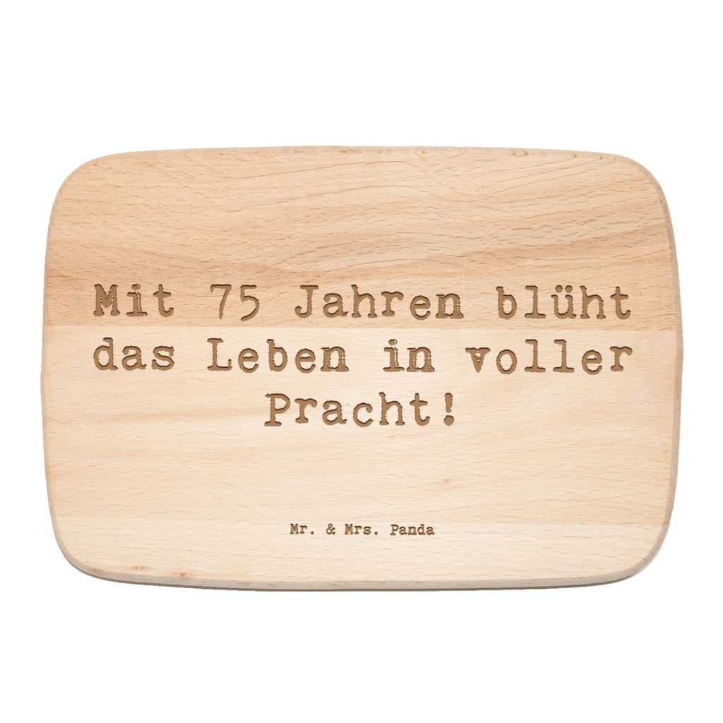 Schneidebrett Spruch 75. Geburtstag Blüte Schneidebrett Holz, Frühstücksbrettchen, Schneidebrett, Frühstücksbrett, Küchenbrett, Holzbrett, Geburtstag, Geburtstagsgeschenk, Geschenk