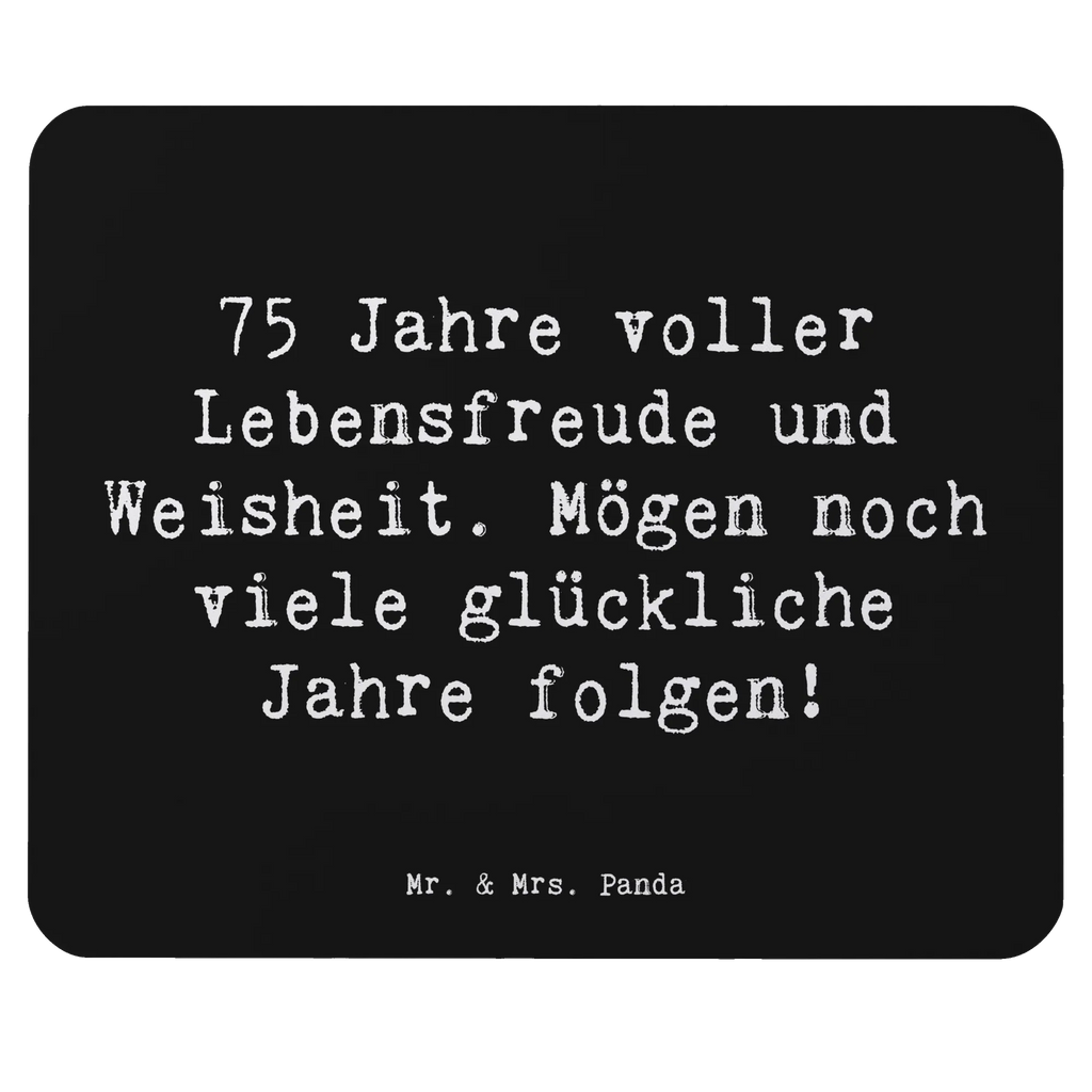 Mouse mat Saying 75 Jahre voller Lebensfreude und Weisheit. Mögen noch viele glückliche Jahre folgen! Mauspad Büro, Mousepad, Arbeitszimmer, Büroausstattung, Mausunterlage, Einzigartiges Mauspad, Mauspad, Designer Mauspad, Computer zubehör, PC Zubehör, Geburtstag, Geburtstagsgeschenk, Geschenk