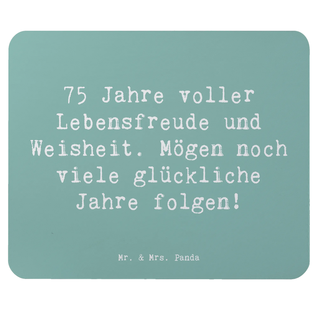 Mouse mat Saying 75 Jahre voller Lebensfreude und Weisheit. Mögen noch viele glückliche Jahre folgen! Mauspad Büro, Mousepad, Arbeitszimmer, Büroausstattung, Mausunterlage, Einzigartiges Mauspad, Mauspad, Designer Mauspad, Computer zubehör, PC Zubehör, Geburtstag, Geburtstagsgeschenk, Geschenk