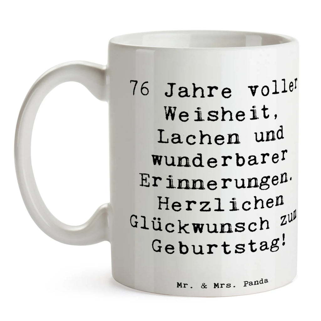 Tasse 76. Geburtstag Tasse, Geschenktasse, Bürotasse, Tasse mit Zitaten, Teetasse, Tasse mit Motiven, Kaffeetasse, Keramiktasse, Porzellantasse, Geburtstag, Geburtstagsgeschenk, Geschenk