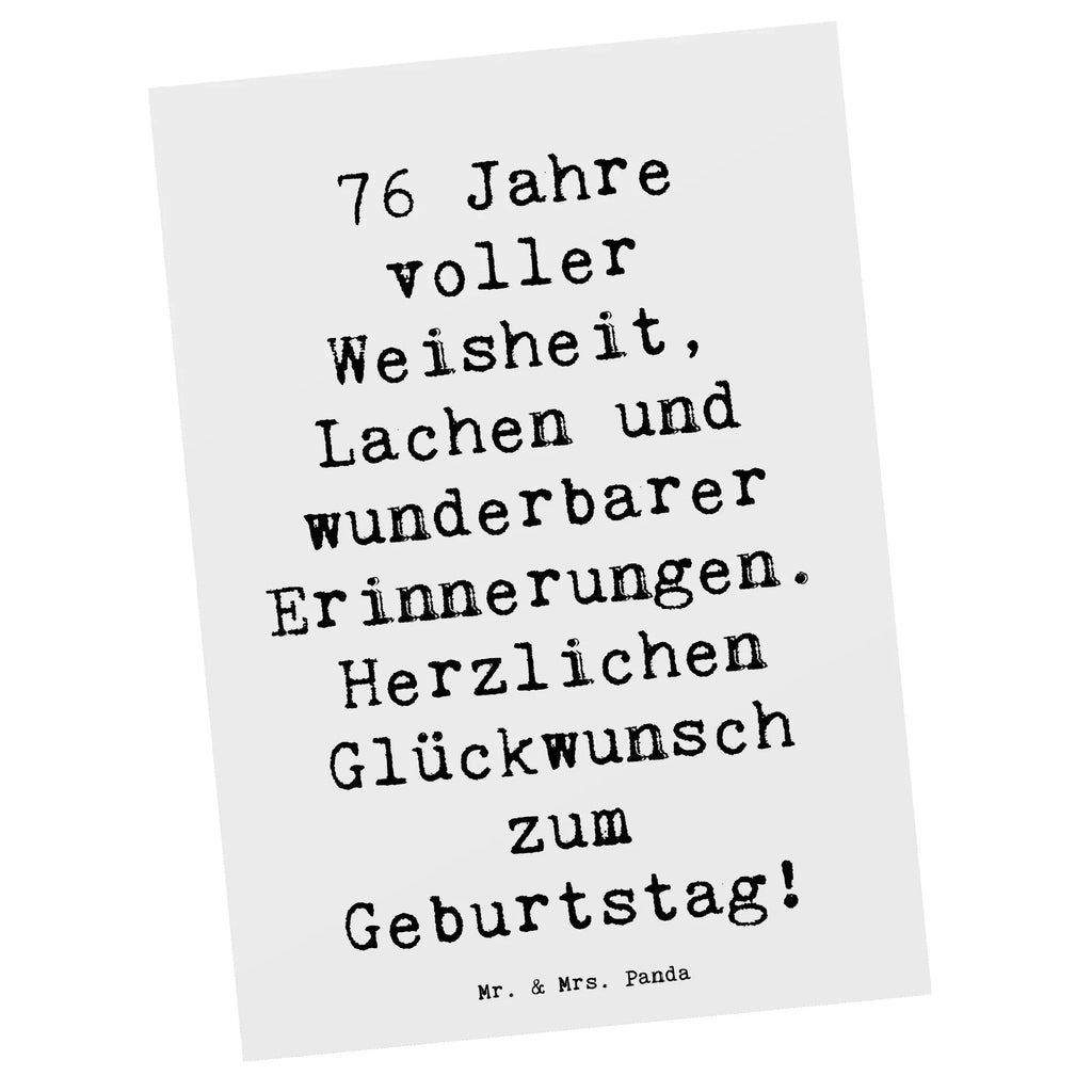 Postcard Saying 76 Jahre voller Weisheit, Lachen und wunderbarer Erinnerungen. Herzlichen Glückwunsch zum Geburtstag! Einladungskarte, Karte, Ansichtskarte, Ansichtskarten, Geburtstagskarte, Einladung, Grußkarte, Postkarte, Dankeskarte, Einladung Geburtstag, Einladungskarten Geburtstag, Geschenkkarte, Geburtstag, Geburtstagsgeschenk, Geschenk