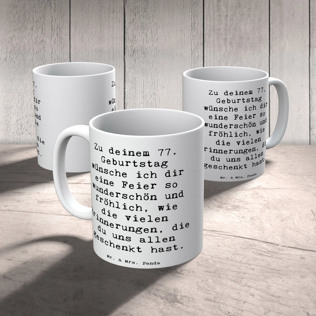 Tasse Spruch 77. Geburtstag Tasse mit Zitaten, Teetasse, Porzellantasse, Keramiktasse, Bürotasse, Geschenktasse, Tasse mit Motiven, Tasse, Kaffeetasse, Geburtstag, Geburtstagsgeschenk, Geschenk