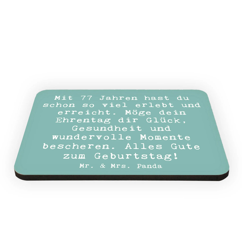 Magnet Saying Mit 77 Jahren hast du schon so viel erlebt und erreicht. Möge dein Ehrentag dir Glück, Gesundheit und wundervolle Momente bescheren. Alles Gute zum Geburtstag! Kühlschrank Dekoration, Notiz Magnet, Pinnwandmagnet, Whiteboard Magnet, Dekomagnet, Motivmagnete, Souvenir Magnet, Kühlschrankmagnet, Geburtstag, Geburtstagsgeschenk, Geschenk