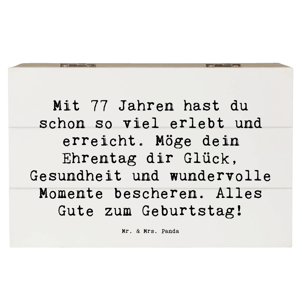 Holzkiste Spruch 77. Geburtstag Glückwunsch Aufbewahrungsbox, Schatzkiste, Kiste, Erinnerungskiste, Dekokiste, Truhe, Erinnerungsbox, Geschenkbox, XXL, Geschenkdose, Holzkiste, Schatulle, Geburtstag, Geburtstagsgeschenk, Geschenk