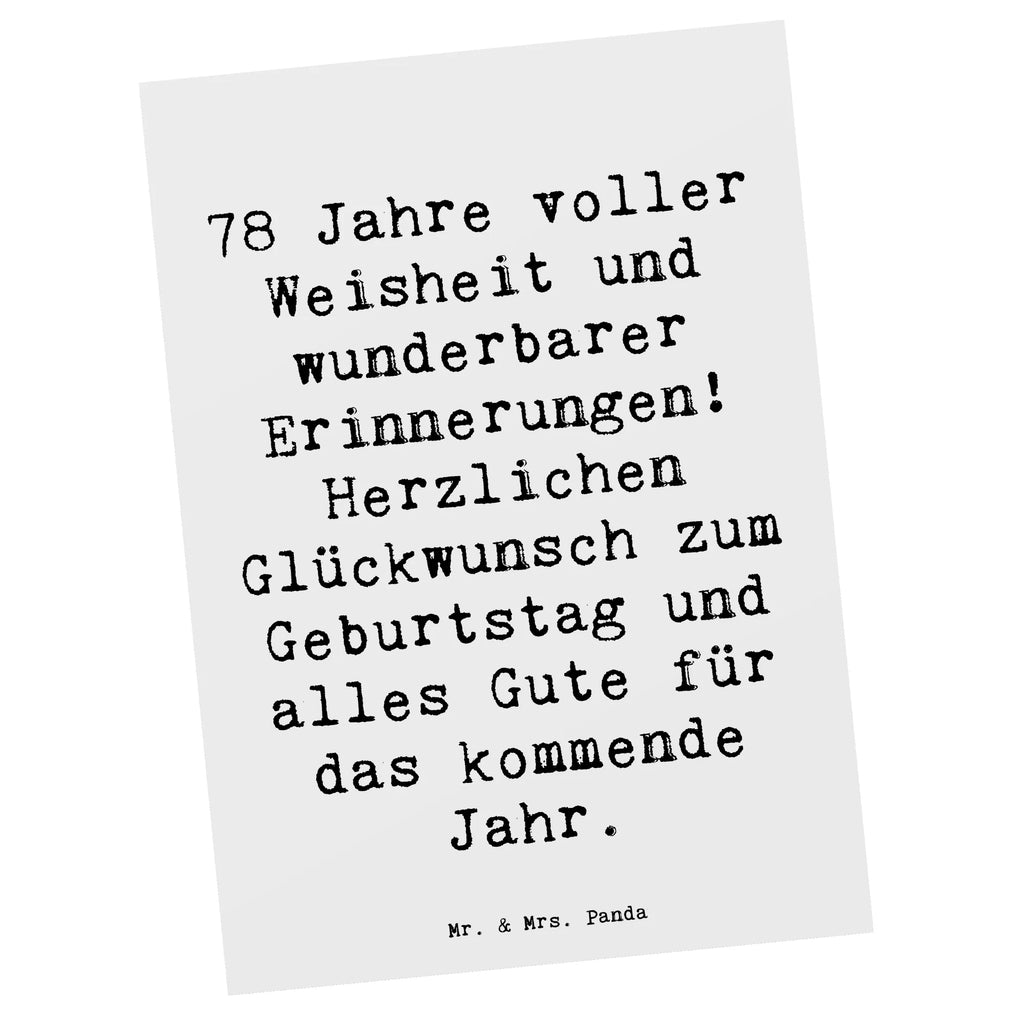 Postkarte Spruch 78. Geburtstag Weisheit Grußkarte, Einladungskarte, Ansichtskarte, Karte, Dankeskarte, Ansichtskarten, Einladung Geburtstag, Postkarte, Geschenkkarte, Einladungskarten Geburtstag, Einladung, Geburtstagskarte, Geburtstag, Geburtstagsgeschenk, Geschenk