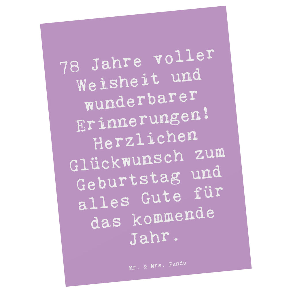 Postkarte Spruch 78. Geburtstag Weisheit Grußkarte, Einladungskarte, Ansichtskarte, Karte, Dankeskarte, Ansichtskarten, Einladung Geburtstag, Postkarte, Geschenkkarte, Einladungskarten Geburtstag, Einladung, Geburtstagskarte, Geburtstag, Geburtstagsgeschenk, Geschenk