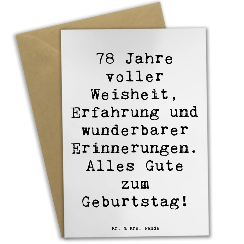Grußkarte Spruch 78. Geburtstag Grußkarte, Ansichtskarten, Einladungskarte, Hochzeitskarte, Geburtstagskarte, Klappkarte, Glückwunschkarte, Karte, Geburtstag, Geburtstagsgeschenk, Geschenk