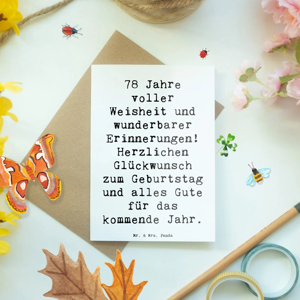 Grußkarte Spruch 78. Geburtstag Weisheit Klappkarte, Grußkarte, Hochzeitskarte, Glückwunschkarte, Ansichtskarten, Karte, Geburtstagskarte, Einladungskarte, Geburtstag, Geburtstagsgeschenk, Geschenk