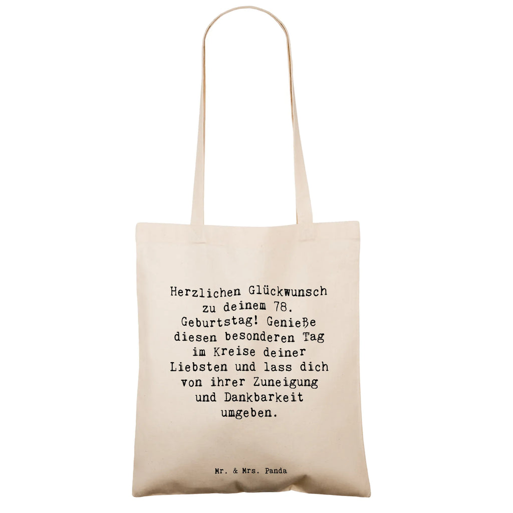 Tragetasche Spruch 78. Geburtstag Beuteltasche, Beutel, Einkaufstasche, Jutebeutel, Stoffbeutel, Tasche, Shopper, Umhängetasche, Strandtasche, Schultertasche, Stofftasche, Tragetasche, Badetasche, Jutetasche, Einkaufstüte, Laptoptasche, Geburtstag, Geburtstagsgeschenk, Geschenk