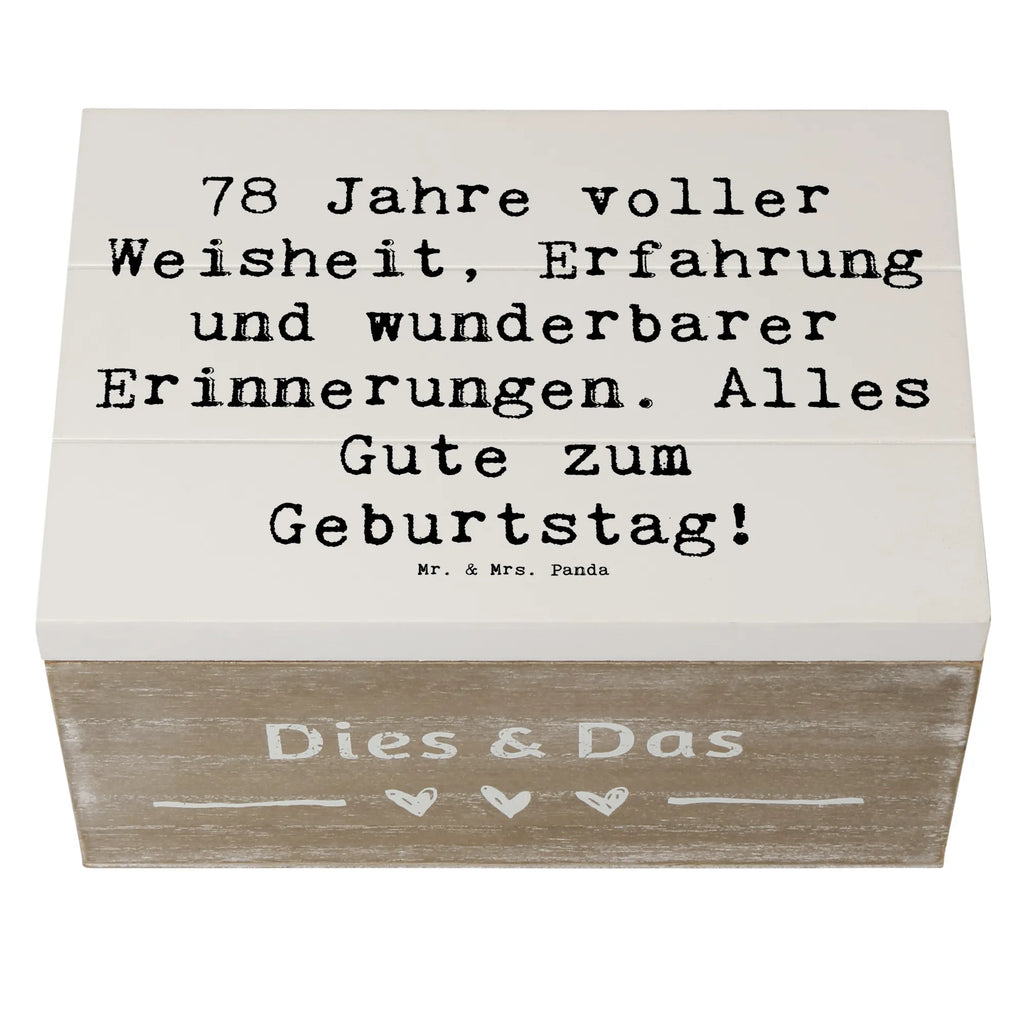 Holzkiste Spruch 78. Geburtstag Dekokiste, XXL, Aufbewahrungsbox, Geschenkdose, Schatulle, Erinnerungskiste, Truhe, Kiste, Schatzkiste, Geschenkbox, Erinnerungsbox, Holzkiste, Geburtstag, Geburtstagsgeschenk, Geschenk