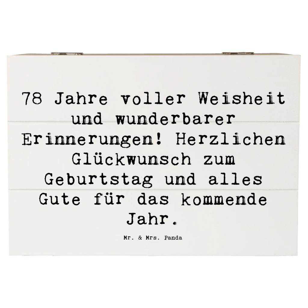 Holzkiste Spruch 78. Geburtstag Weisheit Dekokiste, Erinnerungskiste, Kiste, Holzkiste, Geschenkdose, Schatulle, Schatzkiste, XXL, Geschenkbox, Truhe, Aufbewahrungsbox, Erinnerungsbox, Geburtstag, Geburtstagsgeschenk, Geschenk