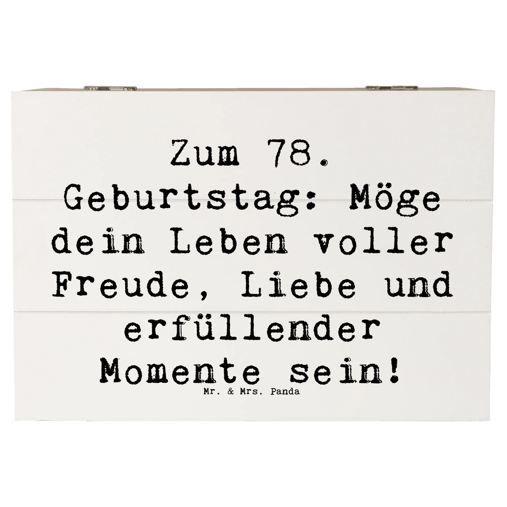 Holzkiste Spruch 78. Geburtstag Freude Liebe XXL, Truhe, Geschenkdose, Schatzkiste, Aufbewahrungsbox, Geschenkbox, Erinnerungsbox, Dekokiste, Holzkiste, Schatulle, Erinnerungskiste, Kiste, Geburtstag, Geburtstagsgeschenk, Geschenk