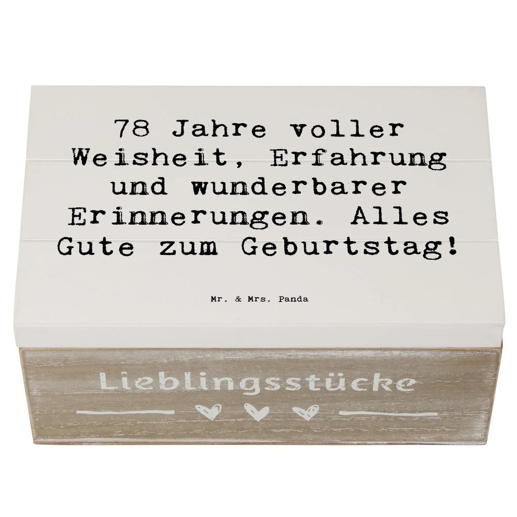 Holzkiste Spruch 78. Geburtstag Dekokiste, XXL, Aufbewahrungsbox, Geschenkdose, Schatulle, Erinnerungskiste, Truhe, Kiste, Schatzkiste, Geschenkbox, Erinnerungsbox, Holzkiste, Geburtstag, Geburtstagsgeschenk, Geschenk
