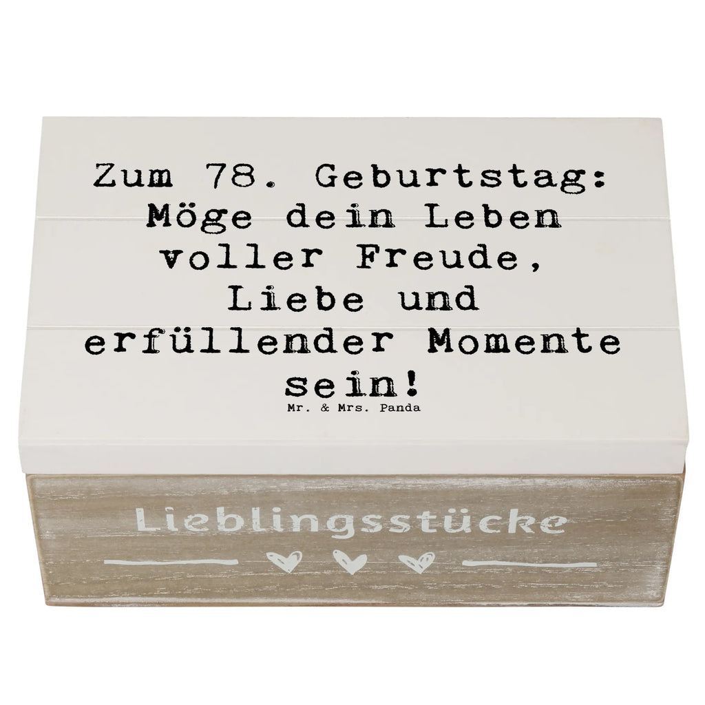 Holzkiste Spruch 78. Geburtstag Freude Liebe XXL, Truhe, Geschenkdose, Schatzkiste, Aufbewahrungsbox, Geschenkbox, Erinnerungsbox, Dekokiste, Holzkiste, Schatulle, Erinnerungskiste, Kiste, Geburtstag, Geburtstagsgeschenk, Geschenk