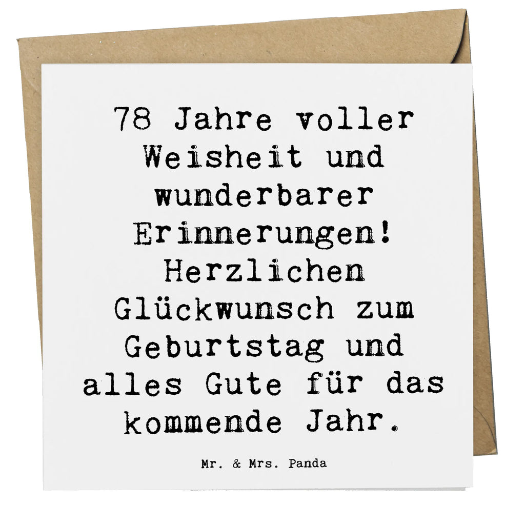 Deluxe Karte Spruch 78. Geburtstag Weisheit Hochzeitskarte, Einladungskarte, Karte, Hochwertige Klappkarte, Glückwunschkarte, Klappkarte, Geburtstagskarte, Grußkarte, Hochwertige Grußkarte, Geburtstag, Geburtstagsgeschenk, Geschenk