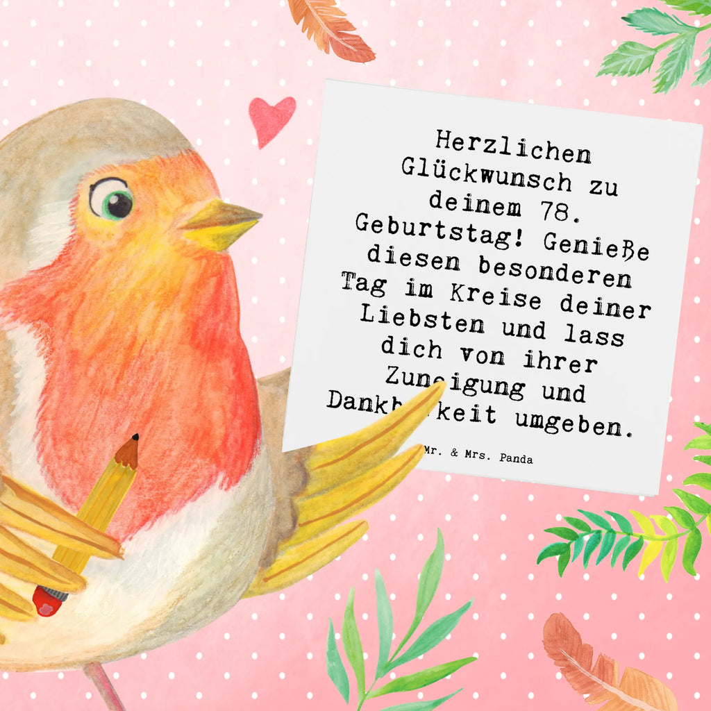 Deluxe Karte Spruch 78. Geburtstag Geburtstagskarte, Klappkarte, Grußkarte, Karte, Hochwertige Grußkarte, Hochzeitskarte, Glückwunschkarte, Hochwertige Klappkarte, Einladungskarte, Geburtstag, Geburtstagsgeschenk, Geschenk