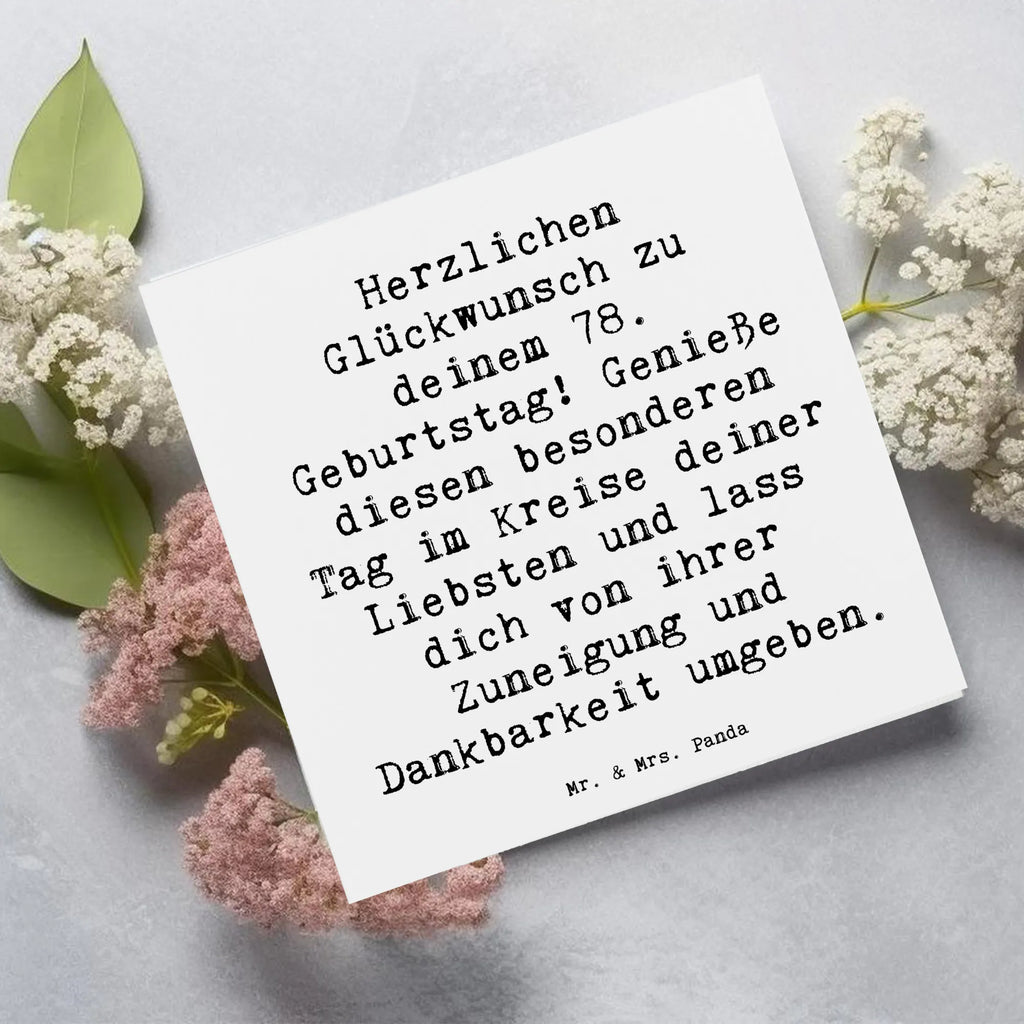 Deluxe Karte Spruch 78. Geburtstag Geburtstagskarte, Klappkarte, Grußkarte, Karte, Hochwertige Grußkarte, Hochzeitskarte, Glückwunschkarte, Hochwertige Klappkarte, Einladungskarte, Geburtstag, Geburtstagsgeschenk, Geschenk