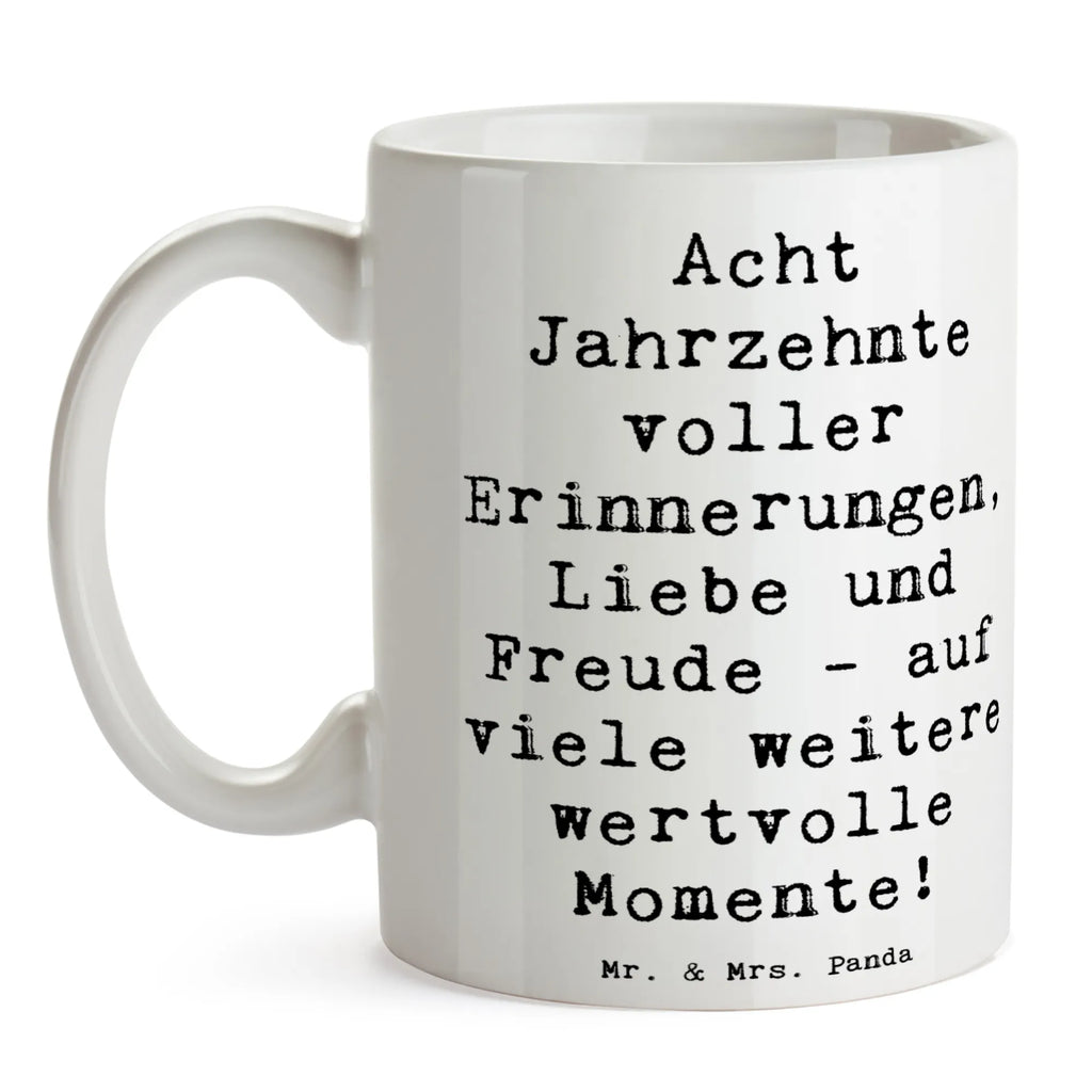 Tasse Spruch 80. Geburtstag Erinnerungen Bürotasse, Kaffeetasse, Tasse mit Motiven, Teetasse, Porzellantasse, Tasse mit Zitaten, Geschenktasse, Keramiktasse, Tasse, Geburtstag, Geburtstagsgeschenk, Geschenk