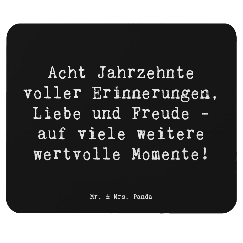 Mouse mat Saying Acht Jahrzehnte voller Erinnerungen, Liebe und Freude - auf viele weitere wertvolle Momente! Designer Mauspad, PC Zubehör, Arbeitszimmer, Mousepad, Mauspad, Computer zubehör, Einzigartiges Mauspad, Mauspad Büro, Büroausstattung, Mausunterlage, Geburtstag, Geburtstagsgeschenk, Geschenk