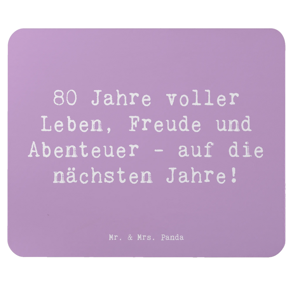 Mouse mat Saying 80 Jahre voller Leben, Freude und Abenteuer - auf die nächsten Jahre! Einzigartiges Mauspad, Büroausstattung, Designer Mauspad, Mausunterlage, Arbeitszimmer, Mousepad, Mauspad, Computer zubehör, PC Zubehör, Mauspad Büro, Geburtstag, Geburtstagsgeschenk, Geschenk