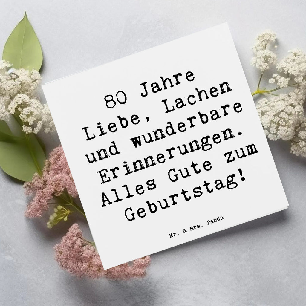 Deluxe Karte Spruch 80. Geburtstag Einladungskarte, Karte, Glückwunschkarte, Hochwertige Grußkarte, Geburtstagskarte, Hochzeitskarte, Grußkarte, Klappkarte, Hochwertige Klappkarte, Geburtstag, Geburtstagsgeschenk, Geschenk