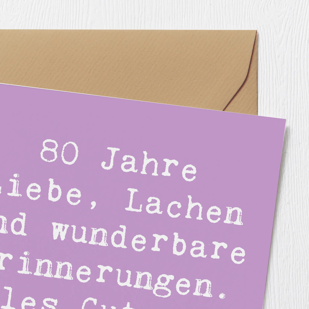 Deluxe Karte Spruch 80. Geburtstag Einladungskarte, Karte, Glückwunschkarte, Hochwertige Grußkarte, Geburtstagskarte, Hochzeitskarte, Grußkarte, Klappkarte, Hochwertige Klappkarte, Geburtstag, Geburtstagsgeschenk, Geschenk