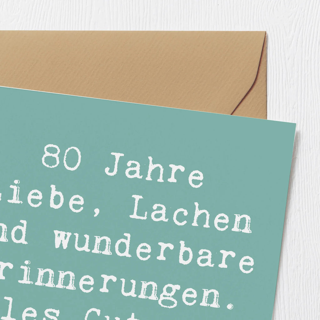 Deluxe Karte Spruch 80. Geburtstag Einladungskarte, Karte, Glückwunschkarte, Hochwertige Grußkarte, Geburtstagskarte, Hochzeitskarte, Grußkarte, Klappkarte, Hochwertige Klappkarte, Geburtstag, Geburtstagsgeschenk, Geschenk